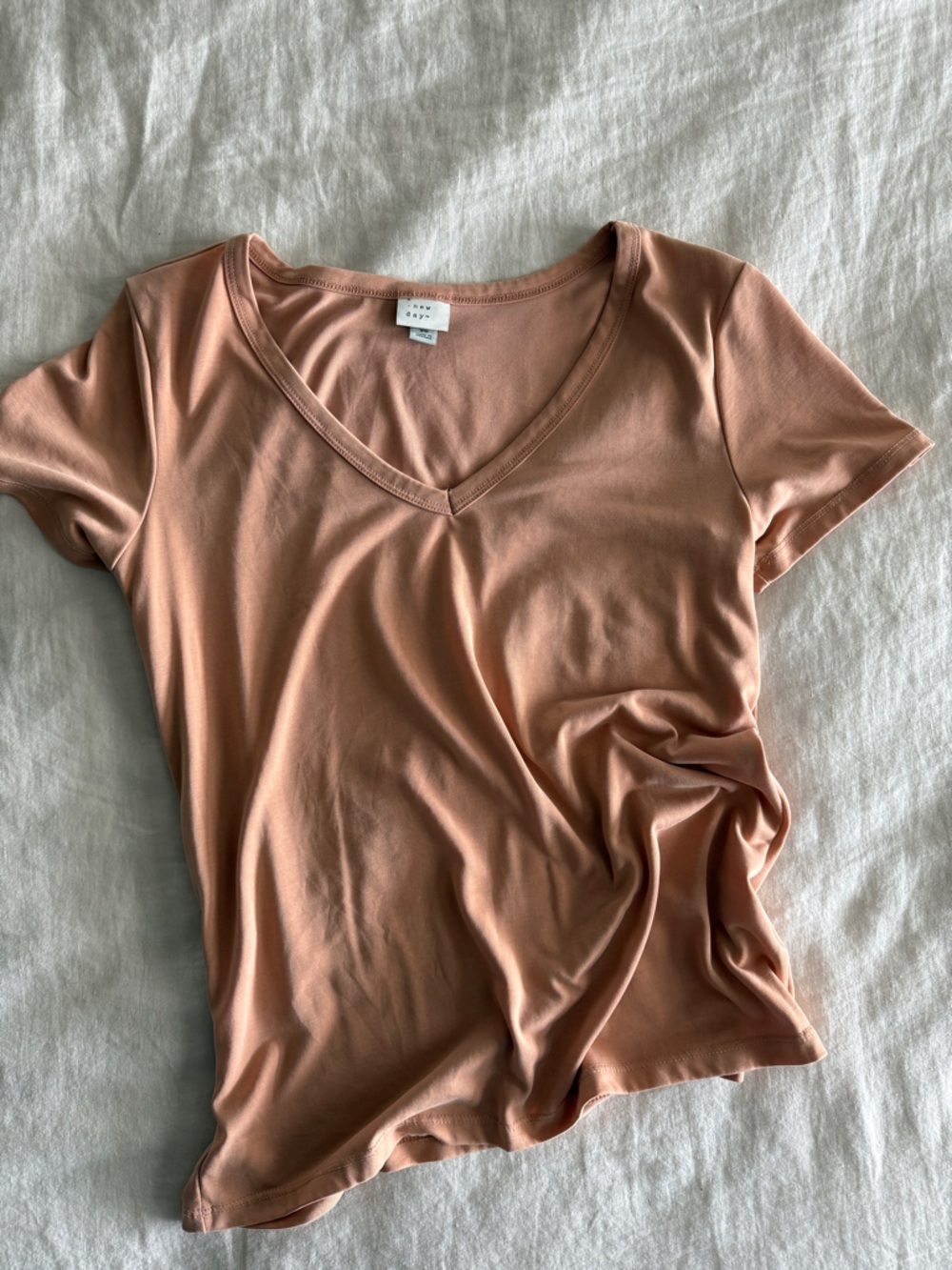 a new day Scoop Neck Tee in Mauve Pink